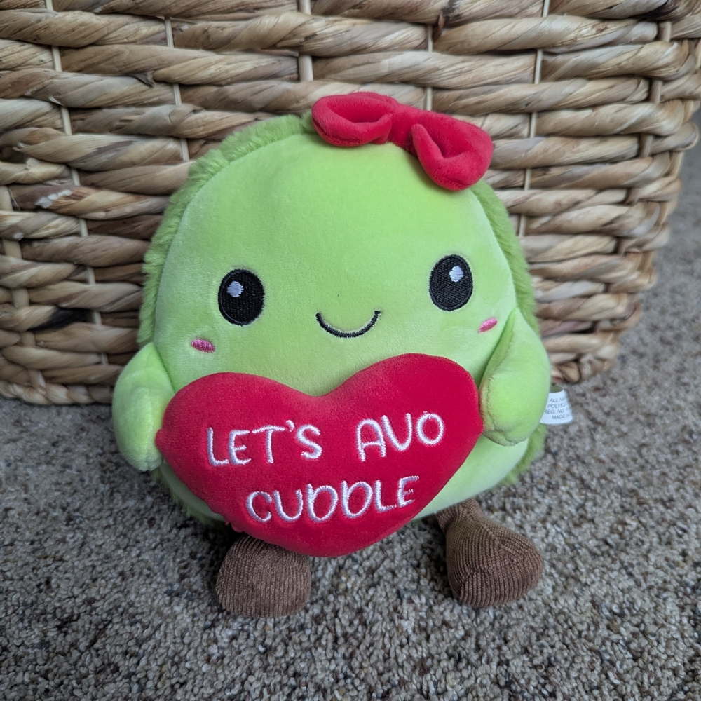 Cute Avocado Plush with Heart